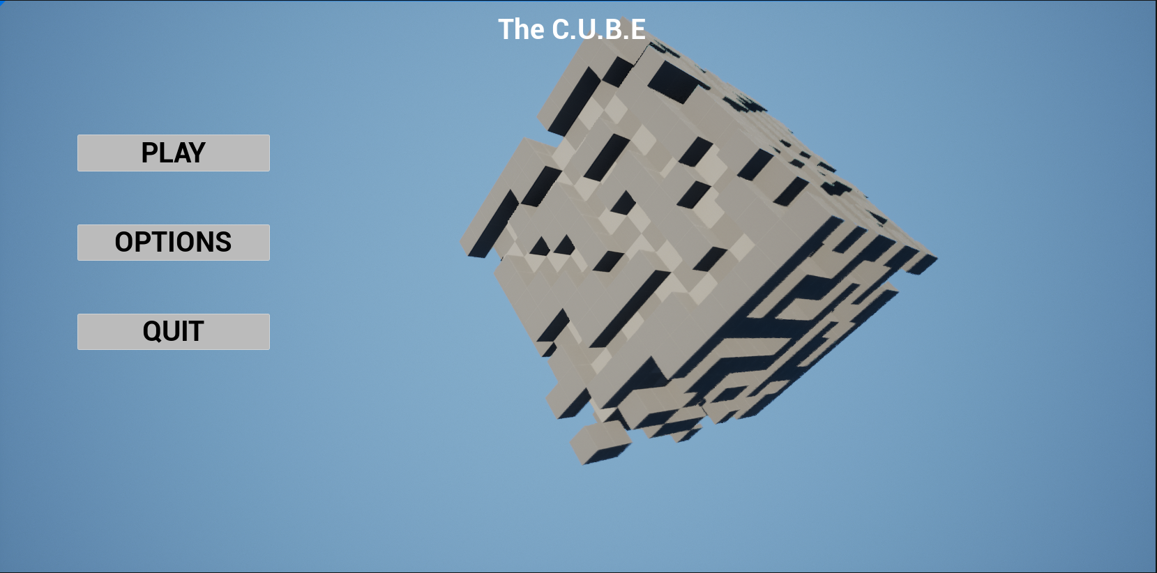 Screenshot of Character holding cube